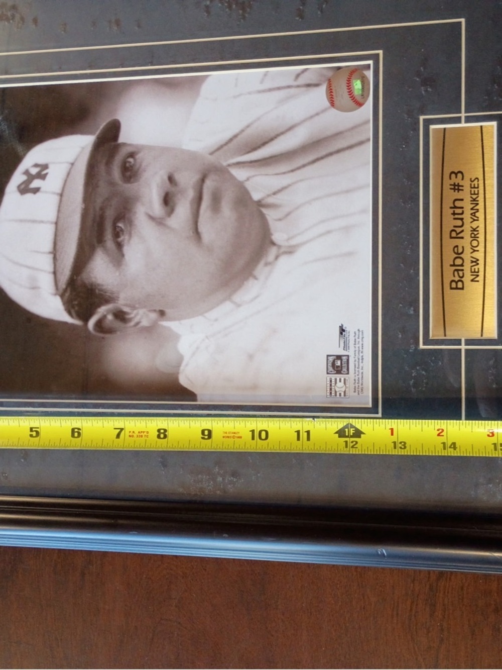 Babe Ruth Framed Photo Yankees MLB Cooperstown Collection Wall Art Licensed - Picture 5 of 9
